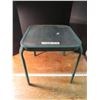 Image 1 : green glass patio end table