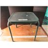 Image 2 : green glass patio end table