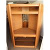 Image 1 : oak corner entertainment stand 45.75"W x 59"H x 24"D