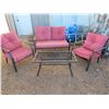 Image 1 : complete outdoor patio set chairs love seat and coffee table