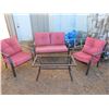 Image 2 : complete outdoor patio set chairs love seat and coffee table