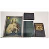 Image 1 : 3 Antique non-fiction books & Jesus Christ framed picture