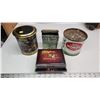 Image 1 : 4 Assorted vintage tins - Canadian Honey, Old Chum & 2 decorative