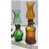 Image 4 : 4 Small assorted oil lamps - glass, porcelain, etc