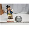 Image 1 : 1950s Smoking caddy, Hobo figurine & Metal music ashtray?