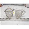 Image 1 : Pair of small glass cream & sugar dishes