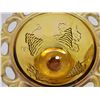 Image 3 : Marigold/amber carnival glass grape candy dish