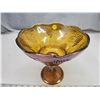 Image 2 : Large marigold carnival glass serving dish/fruit bowl