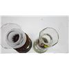 Image 4 : Pair of small oil lamps - Brown and Clear glass