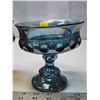 Image 2 : Pair of carnival glass goblets - marigold & blue/green