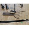 Image 2 : horse hanes, hay saw, scythe head and pitchfork head
