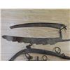 Image 3 : horse hanes, hay saw, scythe head and pitchfork head