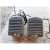 Image 1 : pair of vintage drive-in theatre speakers