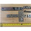 Image 2 : vintage vehicle badges - Silverado 10, Custom Deluxe 30, Diesel 6.2L, 4WD