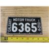 Image 1 : 1964 Calgary Motor Truck license plate - 63 65