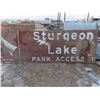 Image 1 : large Sturgeon Lake Park Access highway sign - 10ft x 3.5ft