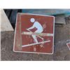 Image 1 : Skiing road sign - 29.5"x29.5"