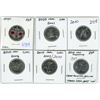 Image 1 : 6x - 2010 Canadian 25 cent coins