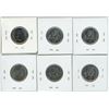 Image 2 : 6x - 2010 Canadian 25 cent coins