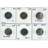 Image 1 : 6x - 2012 Canadian 25 cent coins