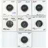 Image 1 : 7x - 2016-2019 & 2021 Canadian 25 cent coins
