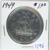 Image 1 : 1949 Canadian "Floreat Terra Nova" silver dollar