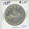 Image 1 : 1959 Canadian voyageur silver dollar