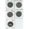 Image 1 : 5x - Canadian nickel dollars - 1968, 1970, 1972-73