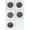 Image 2 : 5x - Canadian nickel dollars - 1968, 1970, 1972-73