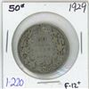 Image 1 : 1929 Canadian silver 50 cent coin