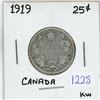Image 1 : 1919 Canadian silver 25 cent coin
