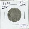 Image 1 : 1921 Canadian silver 25 cent coin