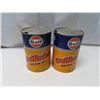 Image 1 : vintage Gulf oil tins