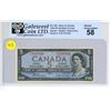 Image 1 : bc-39b bank of canada 1954 $5 modified portrait