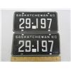 Image 1 : Pair of  1960 Saskatchewan License Plates
