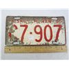 Image 1 : 1945 Saskatchewan License Plate