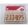 Image 1 : Pair of 1971 Saskatchewan License Plates