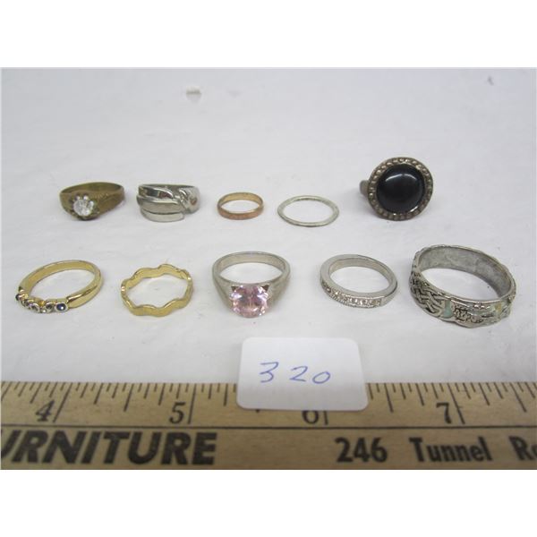Lot of 10 Vintage Rings