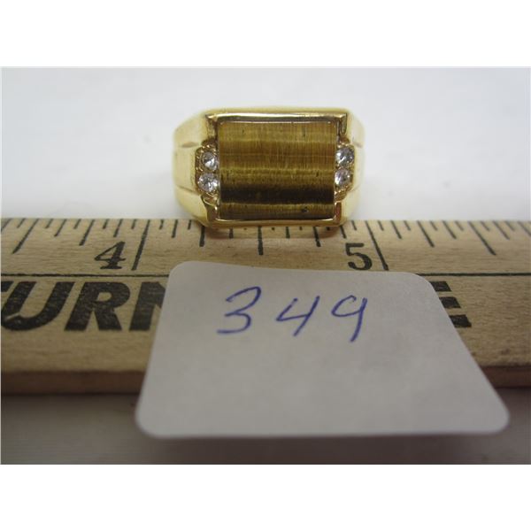 Man's Gold Plated Ring with Stone