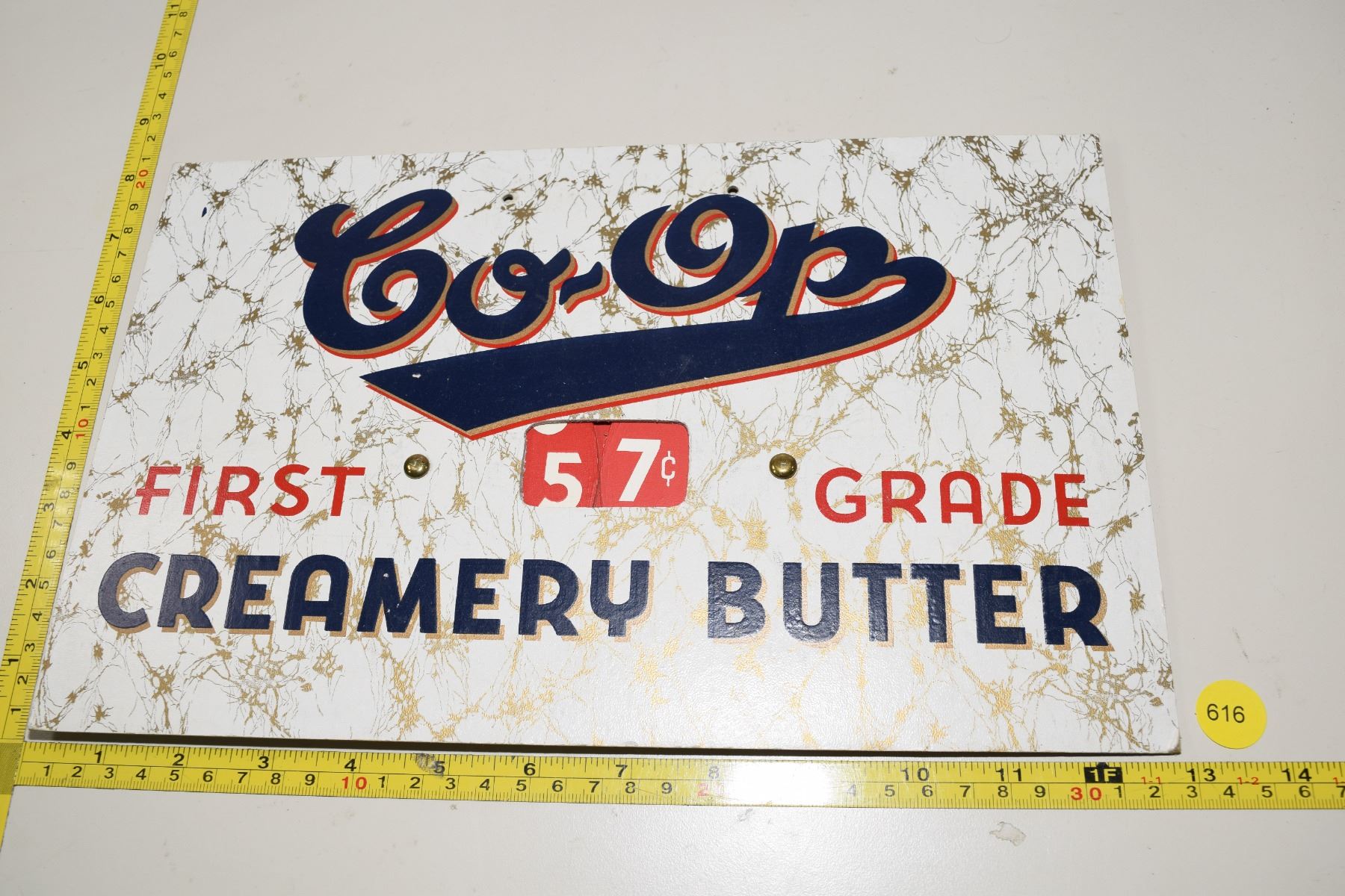 Co-op store butter sign - Schmalz Auctions