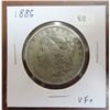 Image 1 : 1886- morgan silver one dollar coin, VF