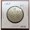Image 1 : 1963 canada silver 50 cents graded/ MS-63