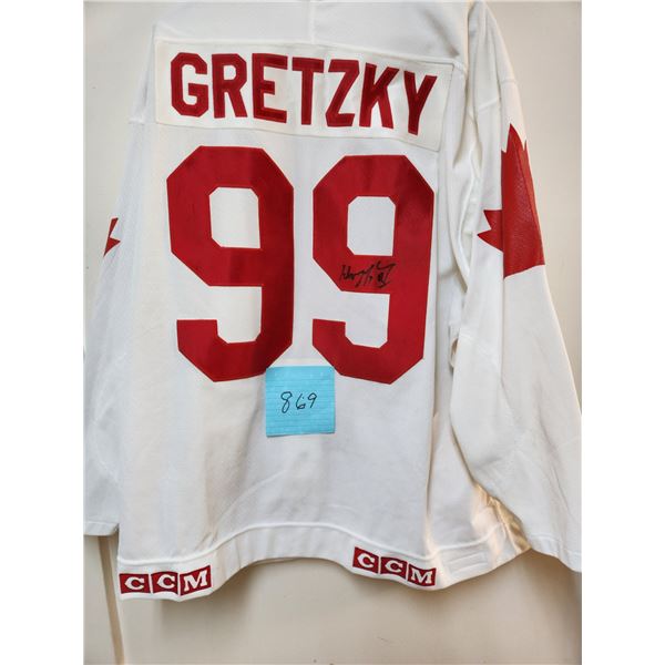 Team Canada Game Ready Jersey with Fight Strap signed by Wayne Gretzky