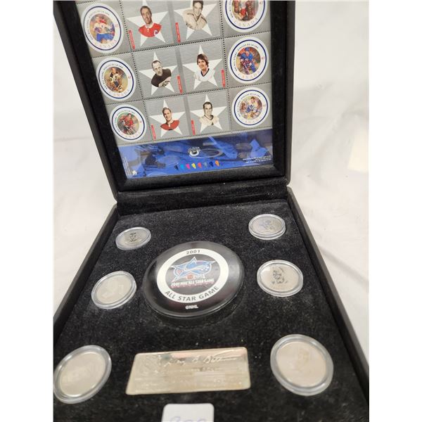 All Star Set of 6 Coins and Stamps made for Canada Post c/w Box