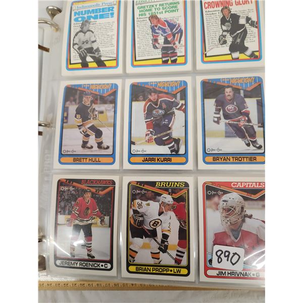 Set of 1990-91 OPC Hockey in binder