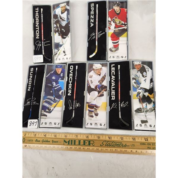 Lot of 5 McDonalds Hockey Sticks