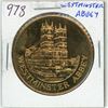 Image 1 : Westminster Abbey brass medal. Uncirculated.
