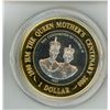 Image 1 : Bermuda. 2000 1 Dollar. The Queen Mother’s Centenary 1900 – 2000. Sterling Silver. Gold Plated. Proo