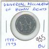Image 1 : Universal Declaration of Human Rights medal. 1948 – 1973 25th Anniversary. BU.