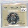 Image 1 : 1964 Canadian Silver 50 Cents. ICCS certified & graded PL-66 Cameo. High grade.